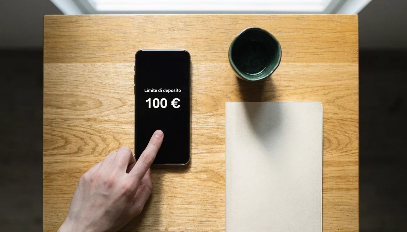 Un documento di identità appoggiato accanto a uno smartphone con un timer sullo schermo, su un tavolo da cucina